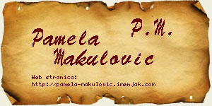 Pamela Makulović vizit kartica